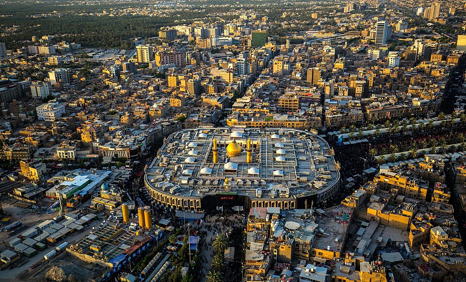 نمای هوایی شهر کربلا